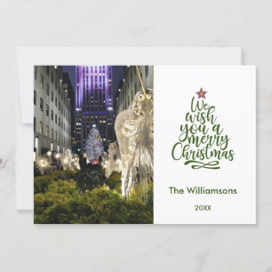 Frohe Weihnachts-Rockefeller-Tree und Foto Karte