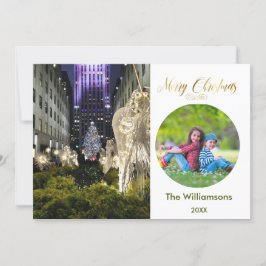 Frohe Weihnachts-Rockefeller-Tree und Foto Karte