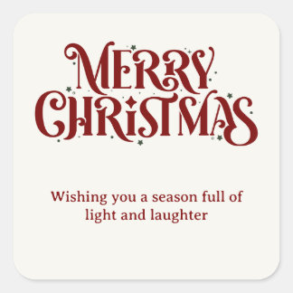 Frohe Weihnachts Rot Aufkleber