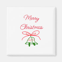 Frohe Weihnachts Rot-Bogen-Grün Glocken stilvoll Magnet