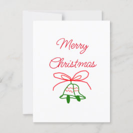 Frohe Weihnachts Rot-Bogen-Grün Glocken stilvoll Postkarte