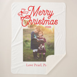 Frohe Weihnachts-Rot-Bug-Kinder Foto modern und el Sherpadecke