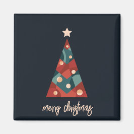 Frohe Weihnachts-Rot-Weihnachtsbaum Magnet