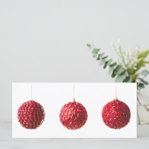 Frohe Weihnachts Rote Balls Dekoration mit Text
