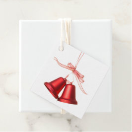 Frohe Weihnachts-Rote Glocke-Dekoration mit Text Geschenkanhänger