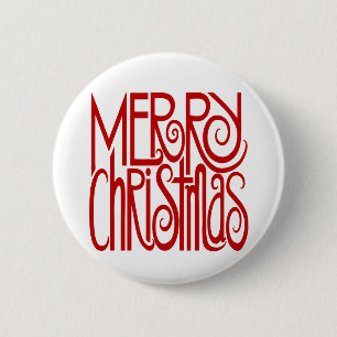 Frohe Weihnachts-Rote Schaltfläche Button