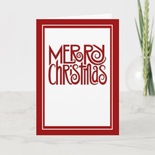 Frohe Weihnachts-rote Textkarte Feiertagskarte