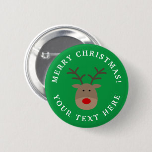 Frohe Weihnachts-Rotnasen-Rentiertasten Button