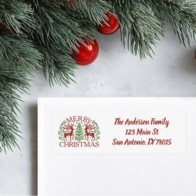 Frohe Weihnachts-Rücksendeadresse (Personalized Christmas Return Address Labels)