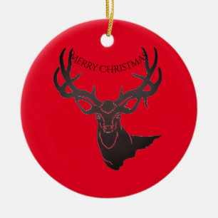 Frohe Weihnachts-Runde Ornament-Deer Keramik Ornam Ornament