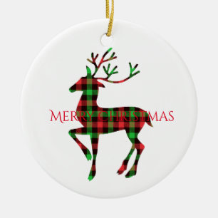 Frohe Weihnachts-Runde Ornament-Deer Keramik Ornament