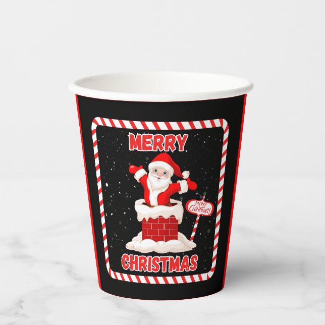 Frohe Weihnachts-Sammlung Papier-Cups Pappbecher (Vorderseite)