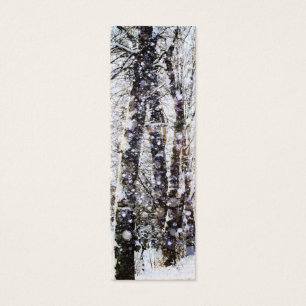 Frohe Weihnachts-Schneebäume-Lesezeichen-Karte
