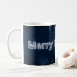 Frohe Weihnachts-Schneeflocken Schneemann Glitzern Kaffeetasse
