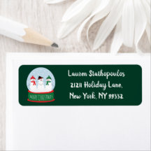 Frohe Weihnachts-Schneeglobe Snowmen