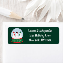 Frohe Weihnachts-Schneeglobe Snowmen