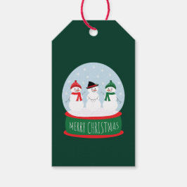 Frohe Weihnachts-Schneeglobe Snowmen Geschenkanhänger