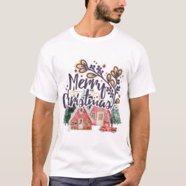 Frohe Weihnachts-Schneehaus Winter Truck T-Shirt
