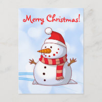 Frohe Weihnachts-Schneemann mit Botschaft.