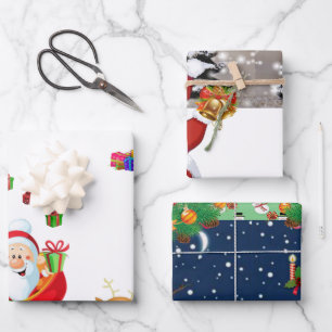 Frohe Weihnachts-Schneemann Wrapping Paper Sheets Geschenkpapier Set