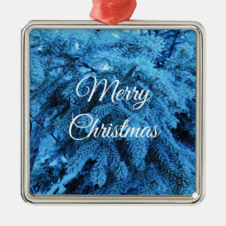 Frohe Weihnachts-Schneewald Spruce Festival Ornament Aus Metall