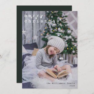 Frohe Weihnachts-Schreibmaschine Schriftart Pictur Feiertagskarte