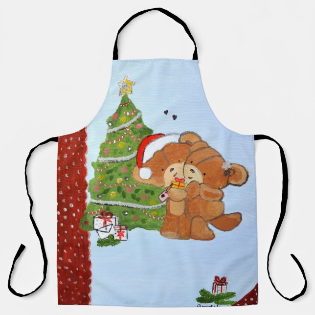 Frohe Weihnachts-Schürze Schürze (Vorderseite)