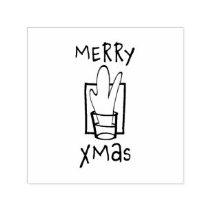 Frohe Weihnachts-Schüsse Permastempel