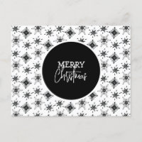 Frohe Weihnachts Script Black Snowflakes Pattern