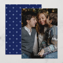 Frohe Weihnachts Script Foto Navy Twinkle