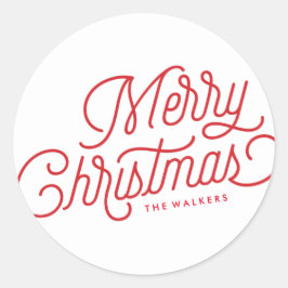 Frohe Weihnachts Script Holiday Sticker Label