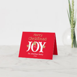 Frohe Weihnachts Script Red Holiday Card Feiertagskarte