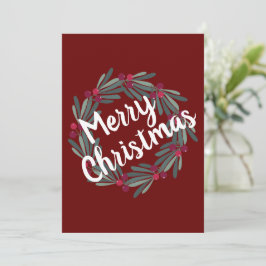 Frohe Weihnachts Script Simple Holiday Card Feiertagskarte