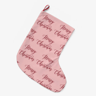 Frohe Weihnachts-Script Typografie Lettern Großer Weihnachtsstrumpf