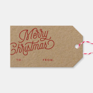 Frohe Weihnachts-Script Weihnachtsgeschenk Tag Geschenkanhänger