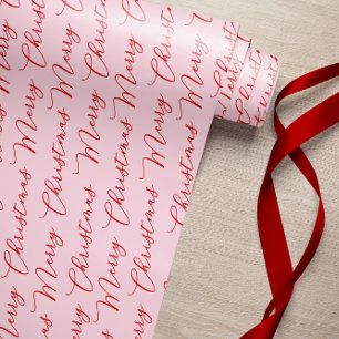 Frohe Weihnachts-Script Wrapping Paper Geschenkpapier