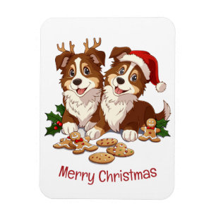 Frohe Weihnachts Shetland Sheepdogs Magnet
