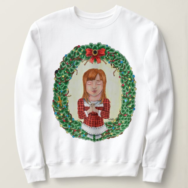 Frohe Weihnachts-Shirt Sweatshirt (Design vorne)