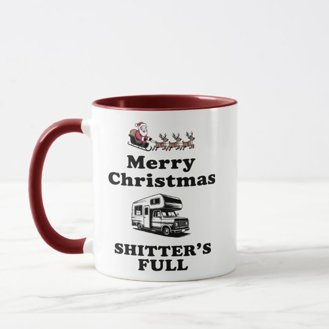 Frohe Weihnachts-Shitter's Full Christmas Geschenk Tasse (Links)