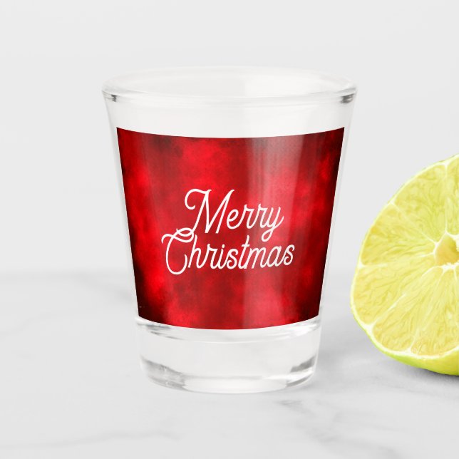 Frohe Weihnachts-Shot-Glas Schnapsglas (Vorderseite)