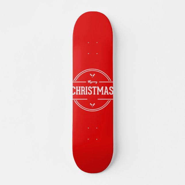 Frohe Weihnachts-Skateboard Skateboard (Vorne)