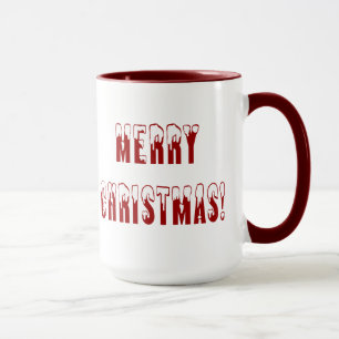 Frohe Weihnachts-Snowcap-Schriftart Tasse