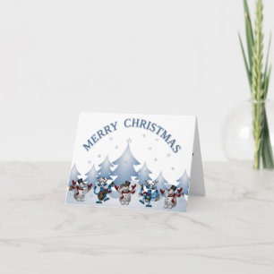 Frohe Weihnachts-Snowman-Grußkarte Karte