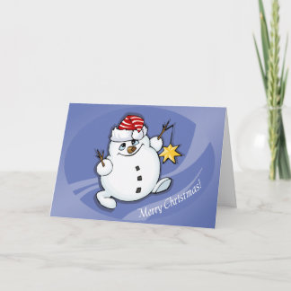 Frohe Weihnachts-Snowman-Karte Feiertagskarte