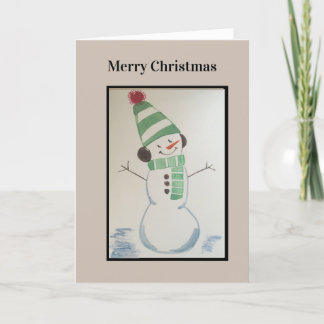 Frohe Weihnachts-Snowman-Karte Karte