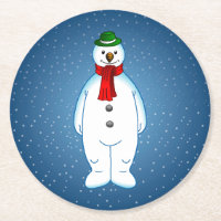Frohe Weihnachts Snowman Paper Untersetzer