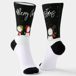 Frohe Weihnachts Snowmen Socks Socken