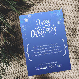 Frohe Weihnachts Software Development Company Feiertagskarte