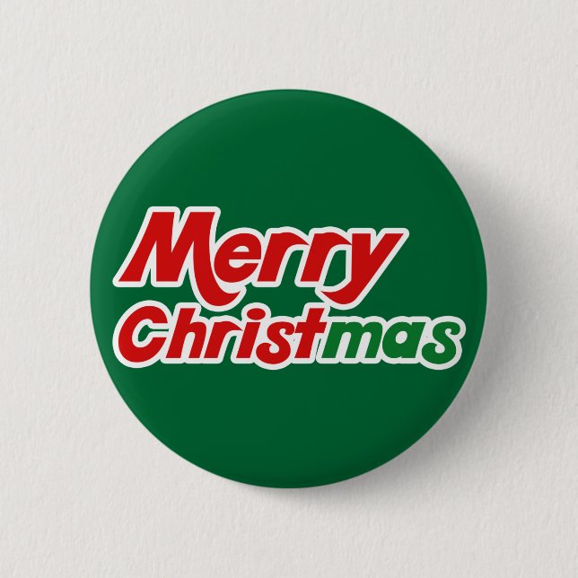 Frohe Weihnachts Spaß Flair Christliche Tasten Button (Vorderseite)