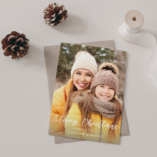 Frohe Weihnachts-Spaß Script-Foto Vertikal